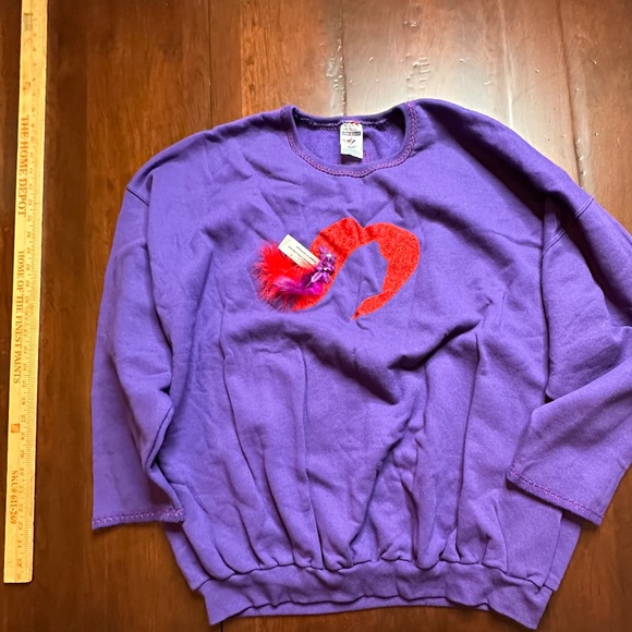 Red Hat Lady Red Hat Sweatshirt Long Sleeve Red and Purple 3x - Picture 12 of 12